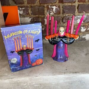 Vintage Russ Phantom of Lights Halloween Candelabra Candle Holder #1059 Orig Box
